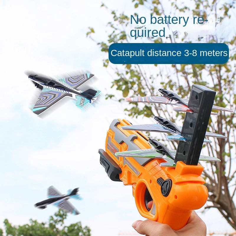Triple Shot Foam AIrplane Launcher Catapult
