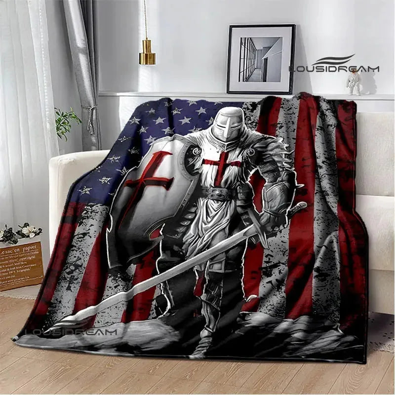 Crusade Knights Printed blankets Flannel warm blanket soft and comfortable blanket