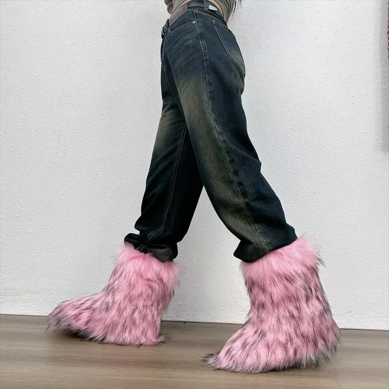 Comfy Fluffy Faux Fur Snow Boots
