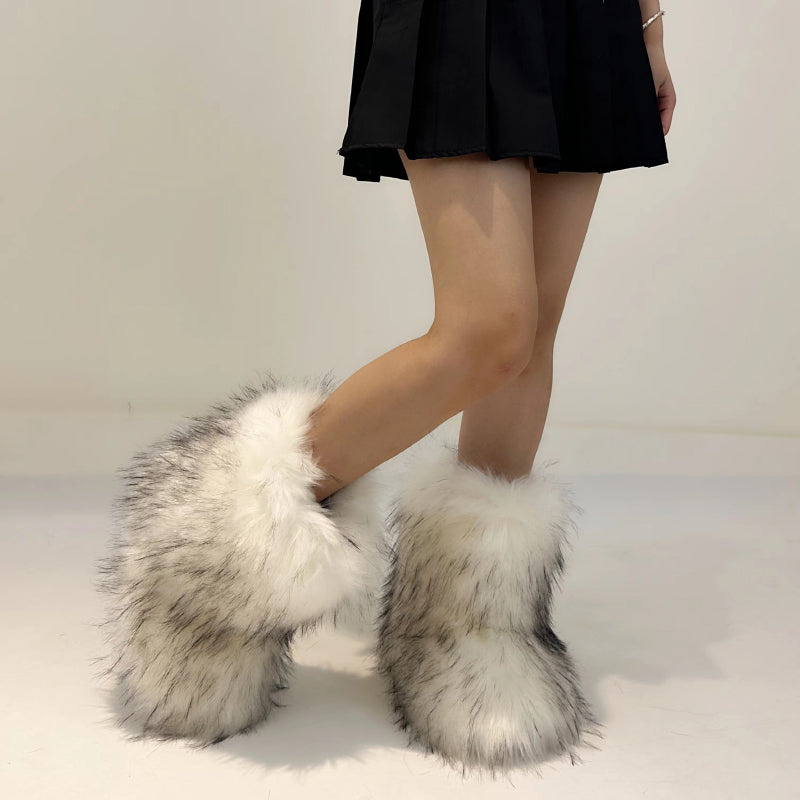 Comfy Fluffy Faux Fur Snow Boots