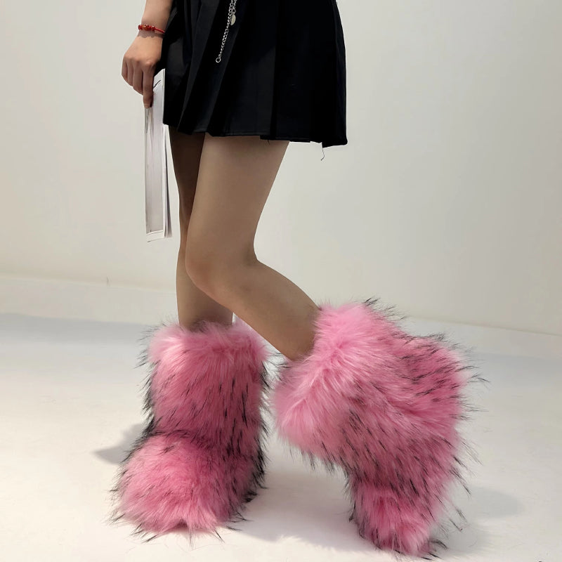 Comfy Fluffy Faux Fur Snow Boots