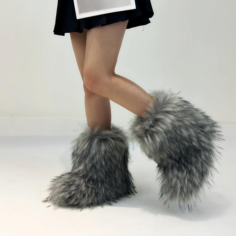Comfy Fluffy Faux Fur Snow Boots