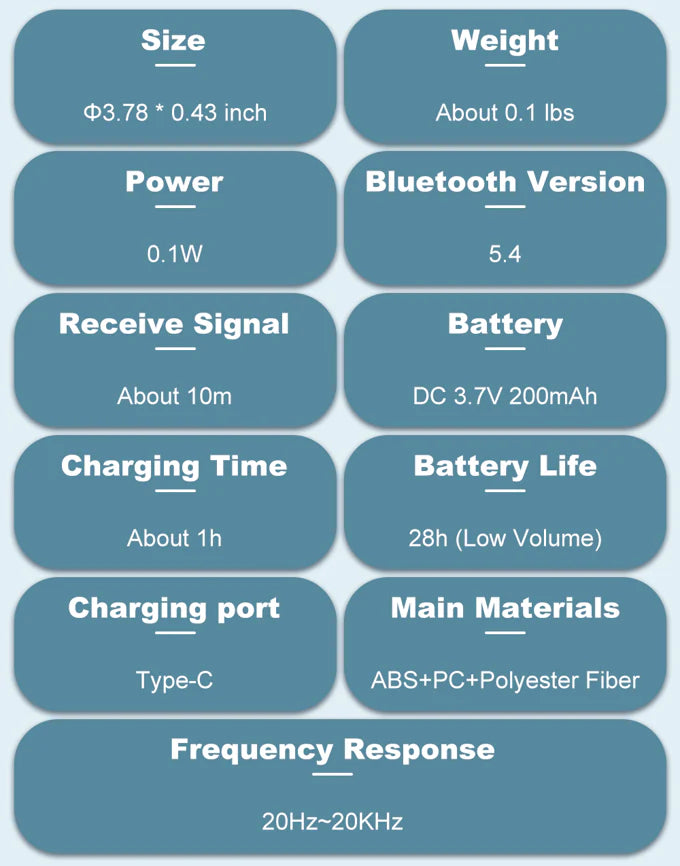 Ultra-Thin 11mm Conduction Sleep Speaker
