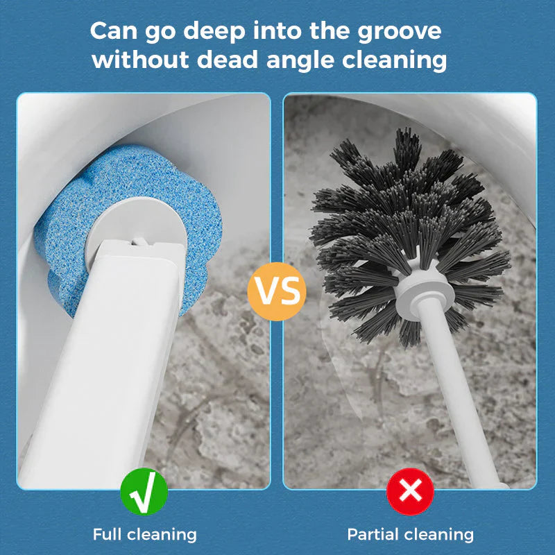 Disposable Toilet Brush Set – with Built-In Cleaner & Refills