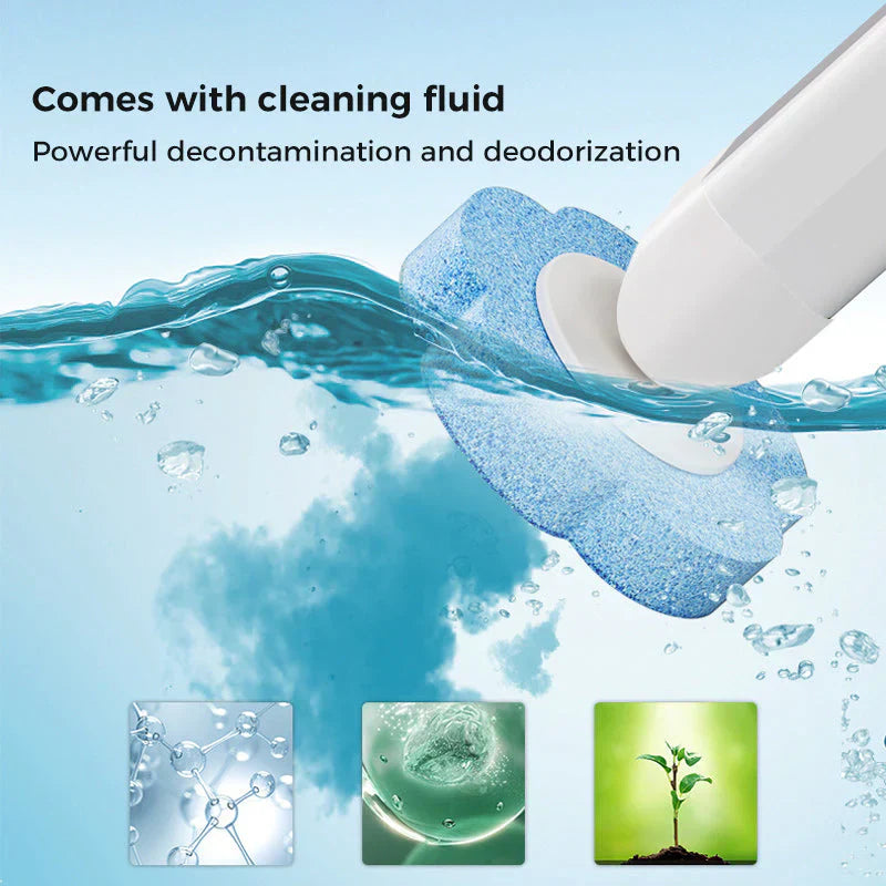 Disposable Toilet Brush Set – with Built-In Cleaner & Refills
