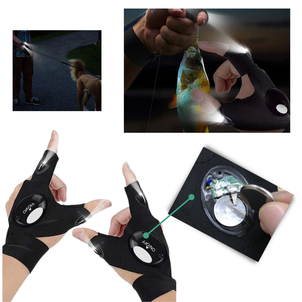 LED Comfy Gloves With Waterproof Lights