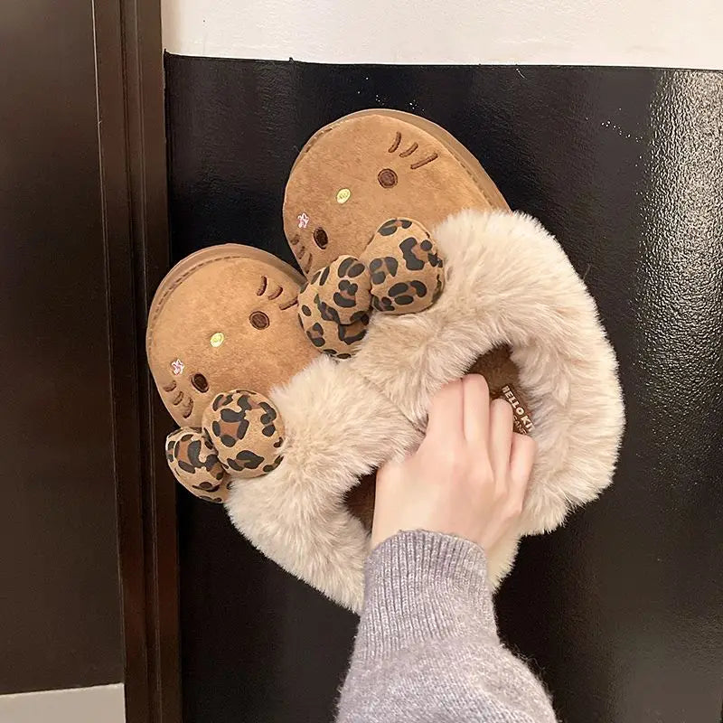 Comfy Hello Kitty Fur Slippers