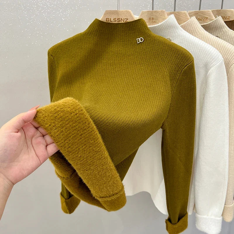 Comfy Fleece Lined Turtleneck Sweater