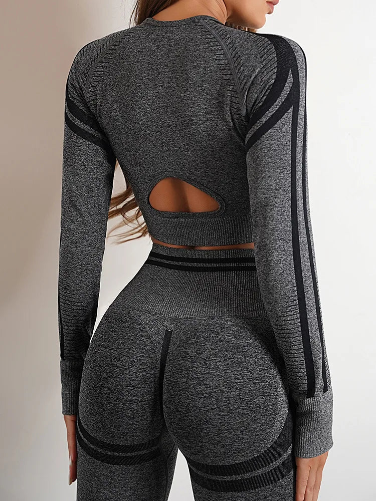 2Pcs Women  Seamless Yoga / Workout Set