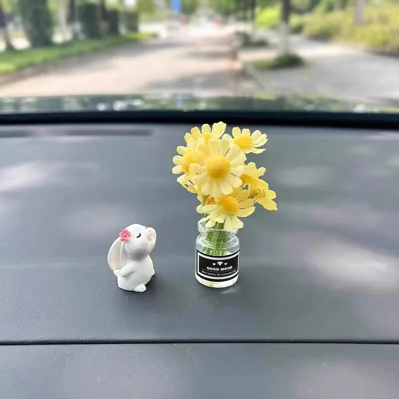 Cute Car Bunny Smelling Floral Fragrance Air Freshener