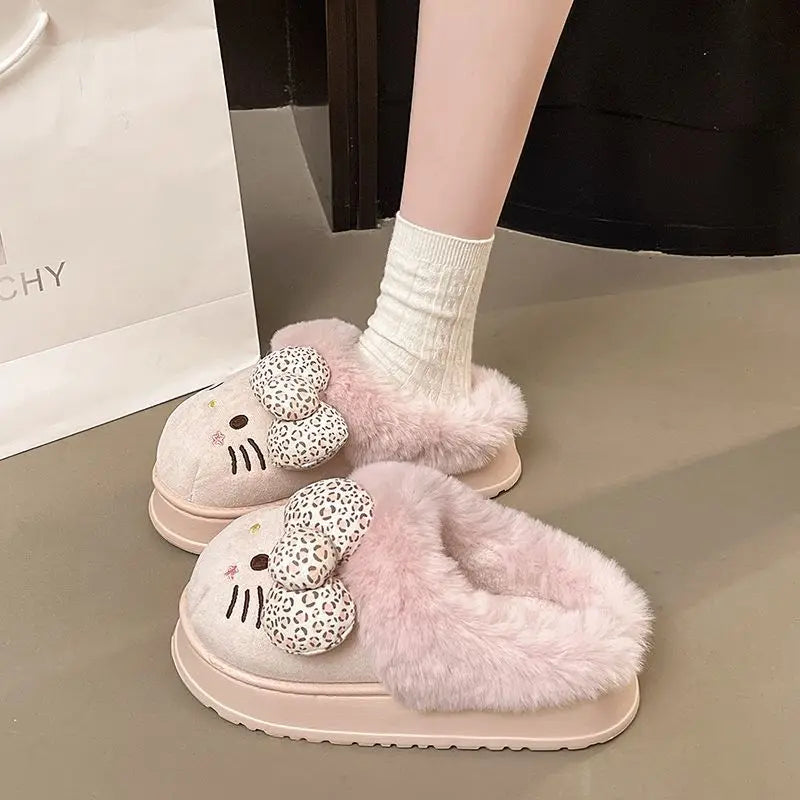 Comfy Hello Kitty Fur Slippers