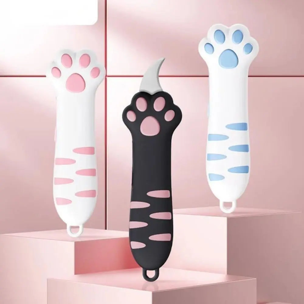 Cute Cat Paw Sharp Box Cutters Mini Portable Cat Claw Utility Knife
