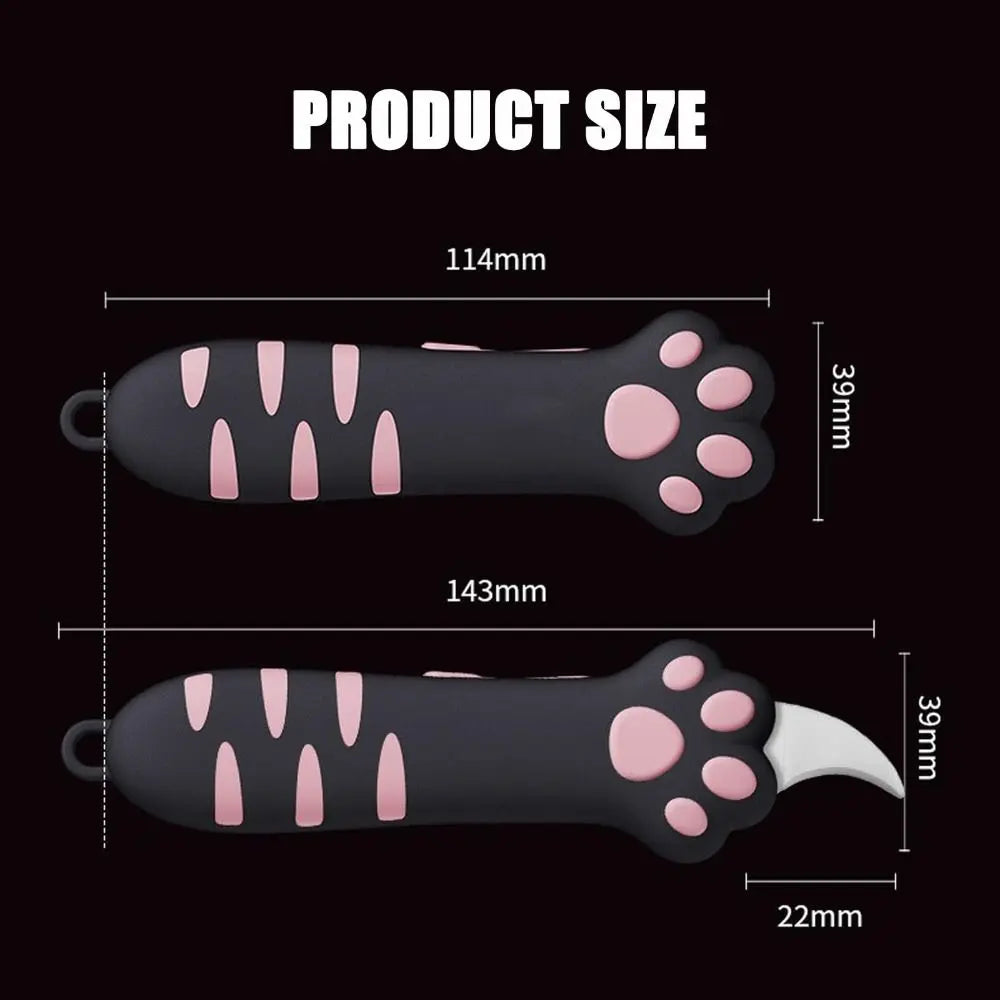 Cute Cat Paw Sharp Box Cutters Mini Portable Cat Claw Utility Knife