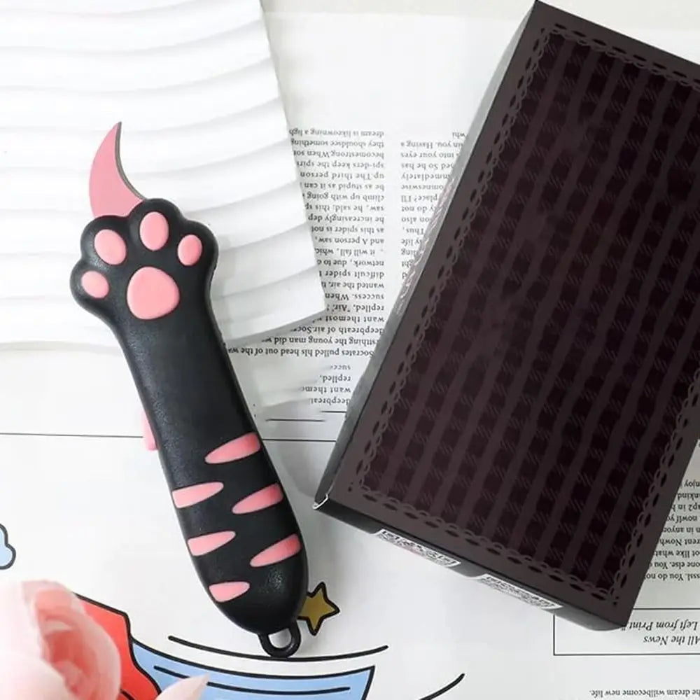 Cute Cat Paw Sharp Box Cutters Mini Portable Cat Claw Utility Knife