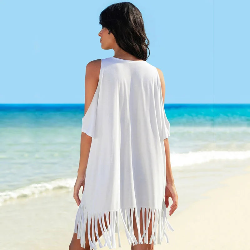 Beach Bikini Cover Up Off Shoulder Kafan