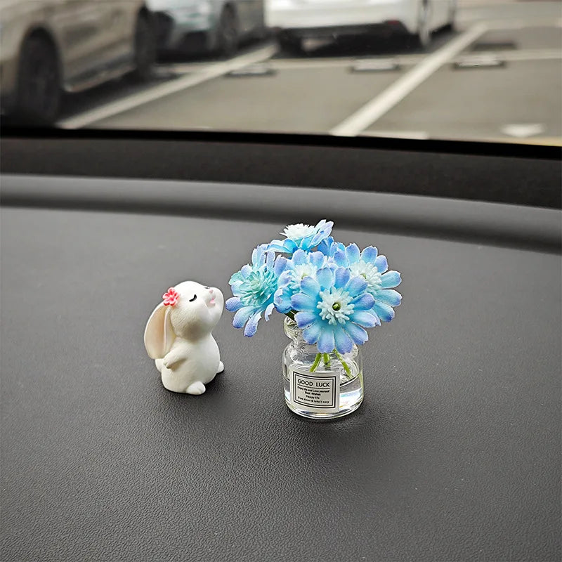 Cute Car Bunny Smelling Floral Fragrance Air Freshener
