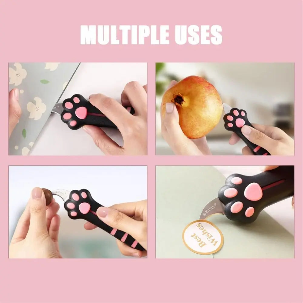 Cute Cat Paw Sharp Box Cutters Mini Portable Cat Claw Utility Knife