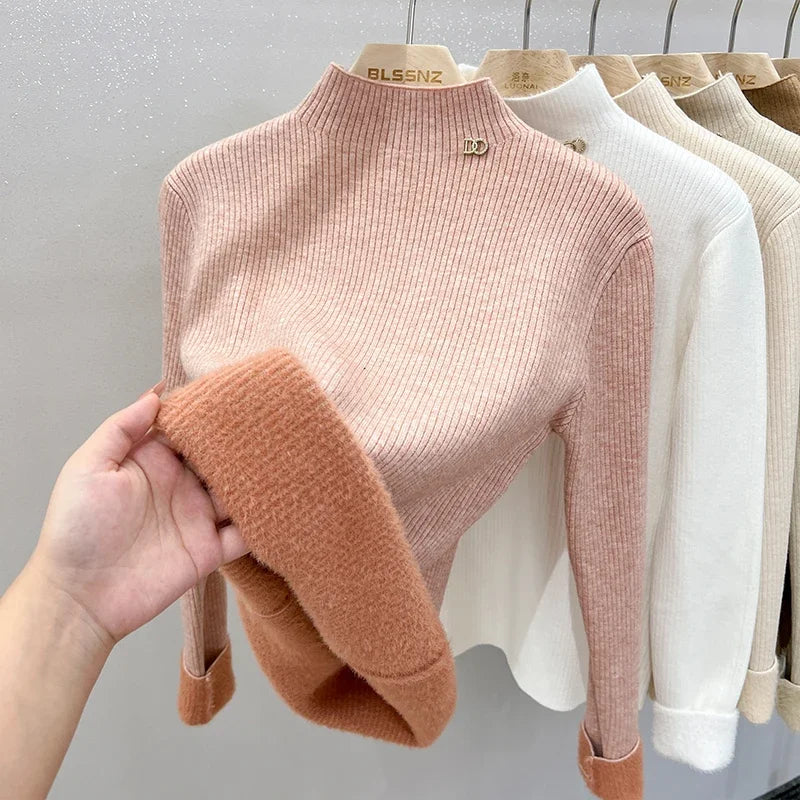 Comfy Fleece Lined Turtleneck Sweater