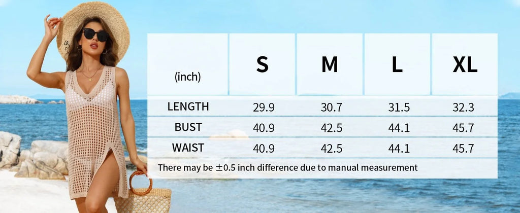 Crochet Sexy Deep V-Neck Cover Up