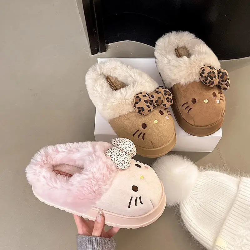 Comfy Hello Kitty Fur Slippers