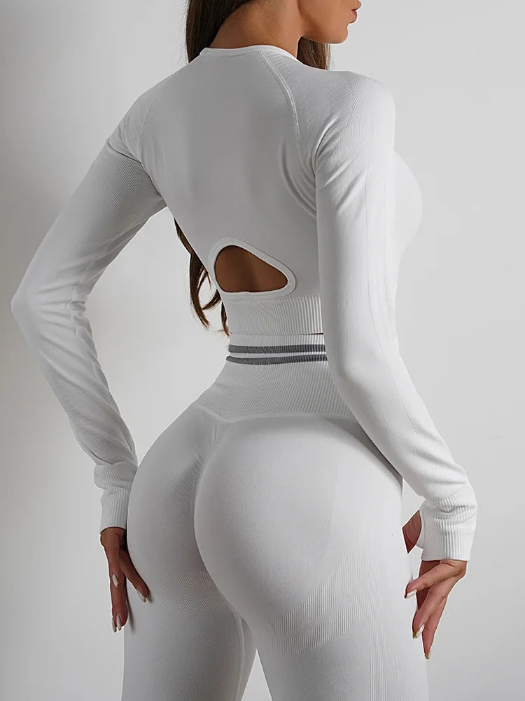 2Pcs Women  Seamless Yoga / Workout Set