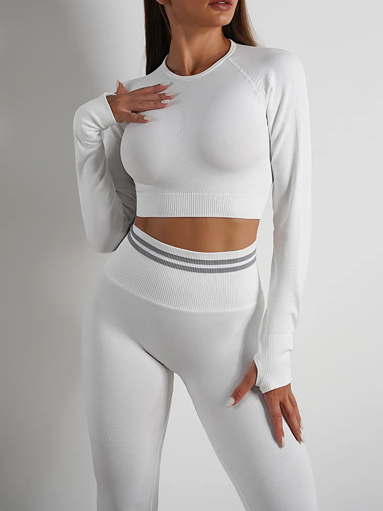 2Pcs Women  Seamless Yoga / Workout Set