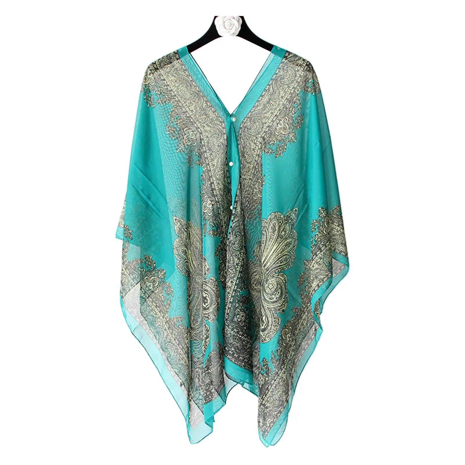 Chiffon Beach Cover Up Kaftan