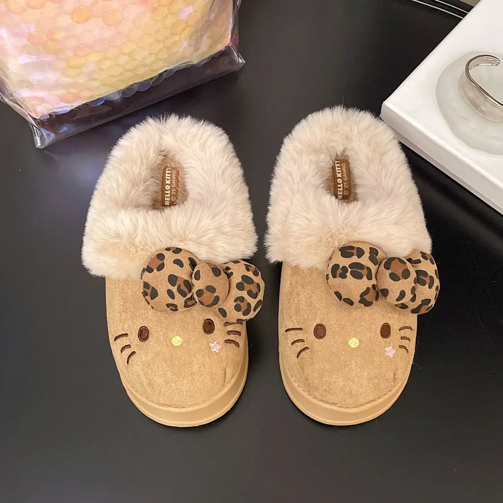 Comfy Hello Kitty Fur Slippers