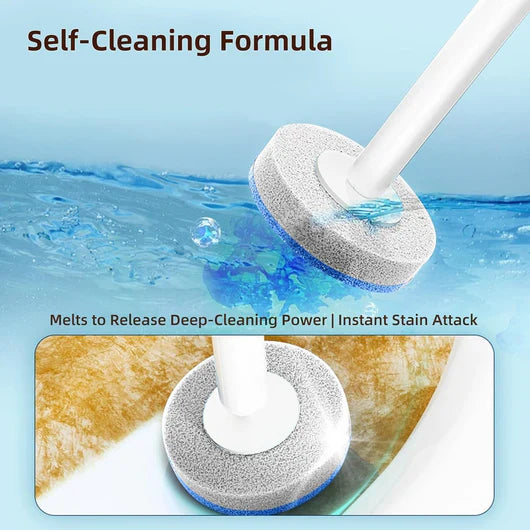 Disposable Toilet Brush Set – with Built-In Cleaner & Refills