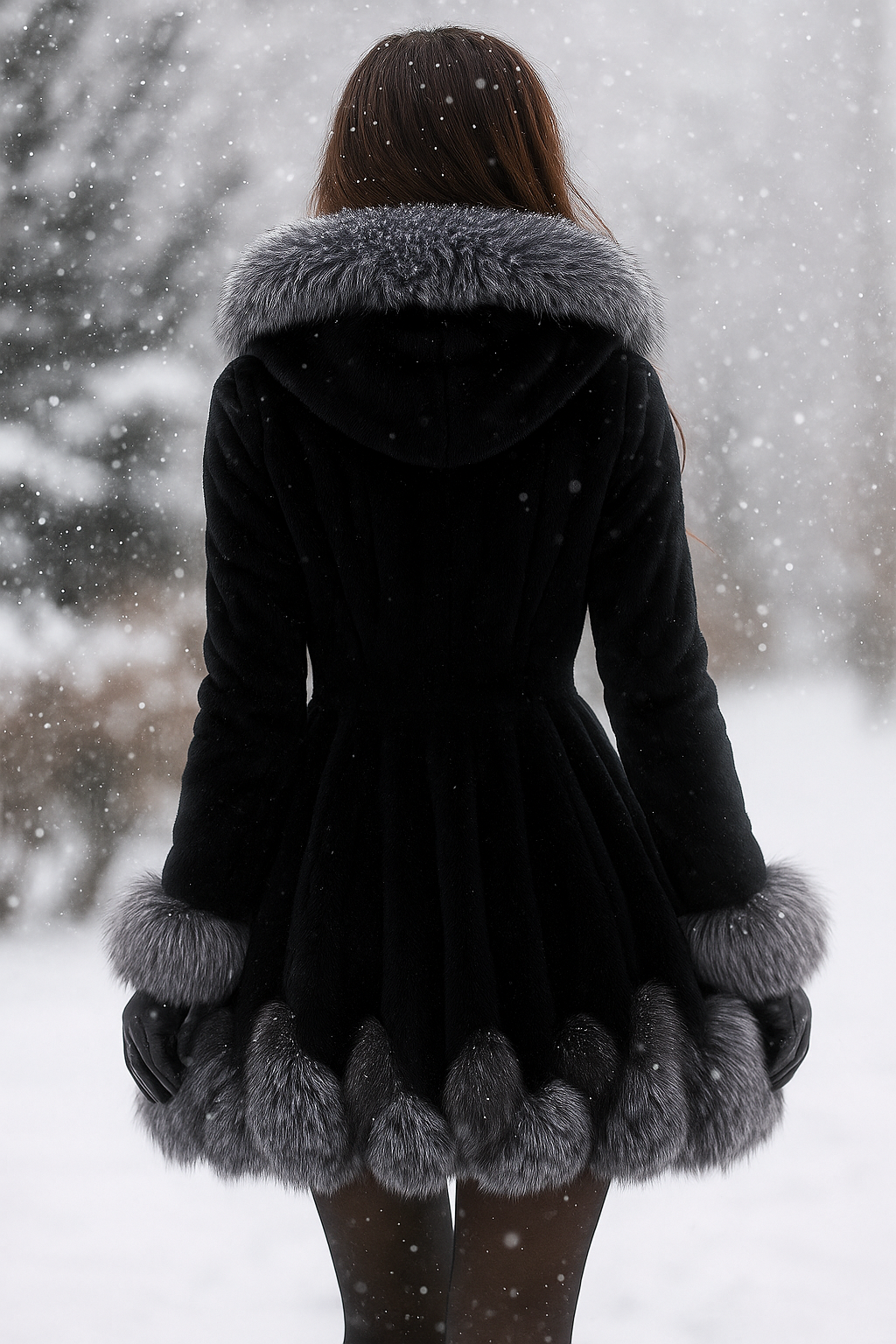 Comfy faux fur winter coat