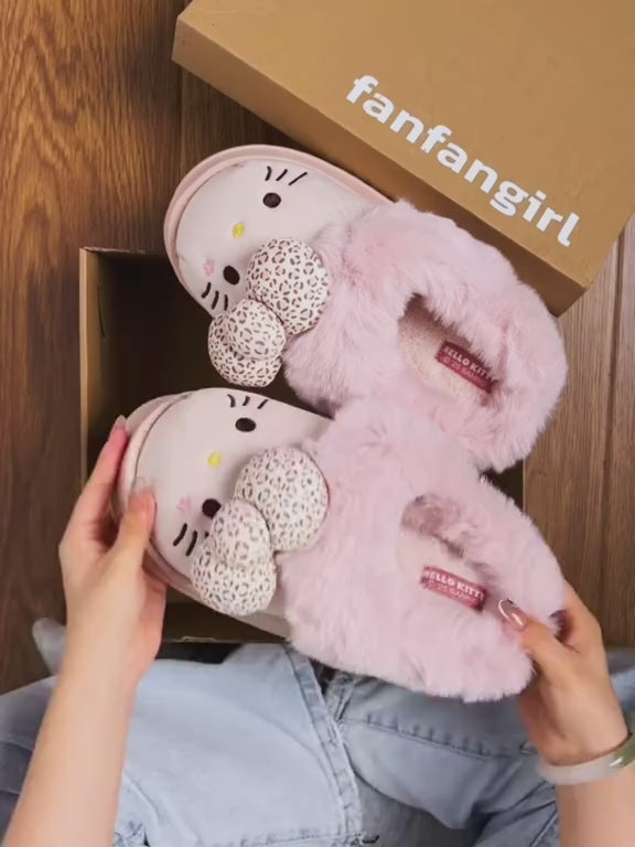Comfy Hello Kitty Fur Slippers
