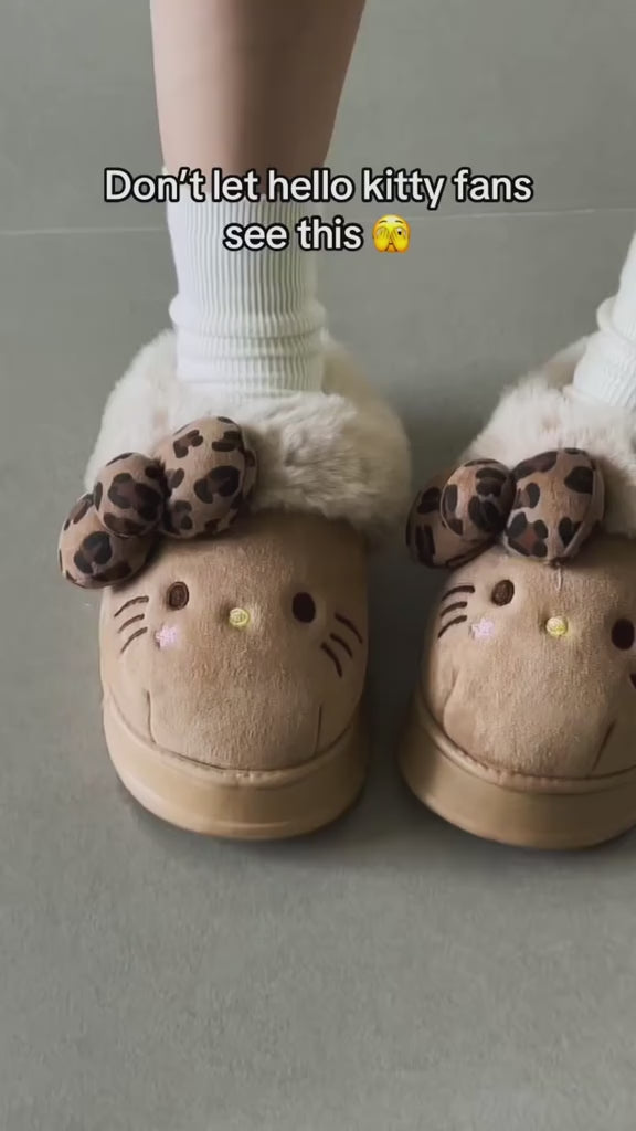 Comfy Hello Kitty Fur Slippers