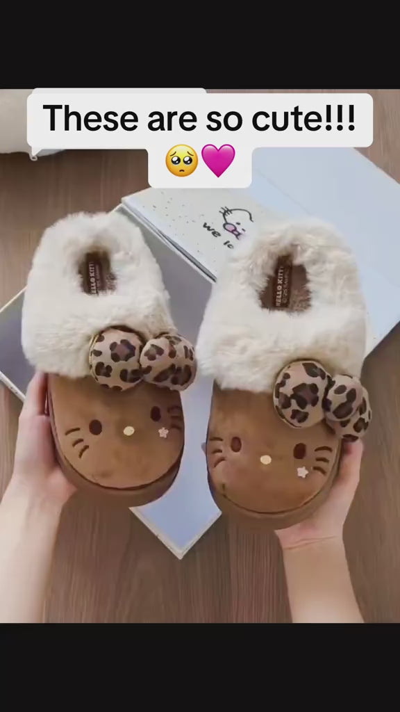 Comfy Hello Kitty Fur Slippers