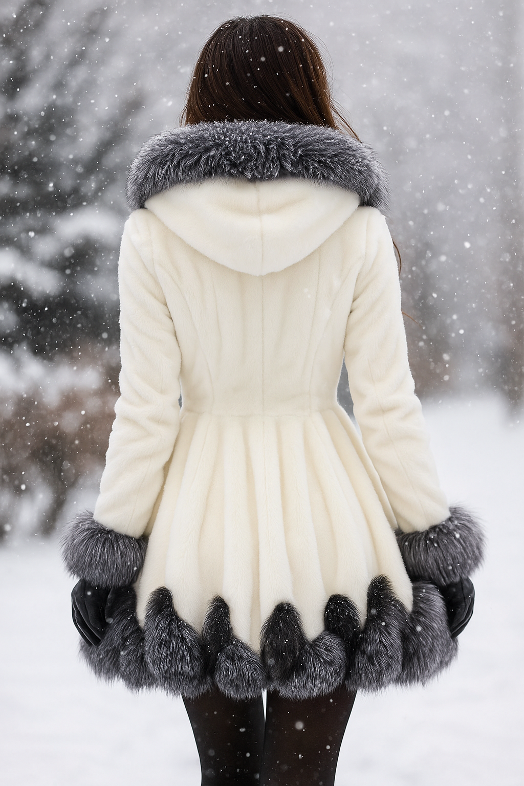 Comfy faux fur winter coat